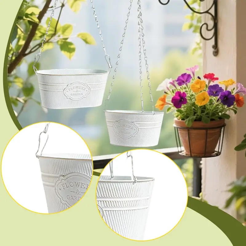 Hanging Wrought-Iron Planters, - Spider Plant Hanging review and price